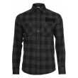 Dragstrip Kustom Checkered Lumber Jack Shirt in Black & Charcoal